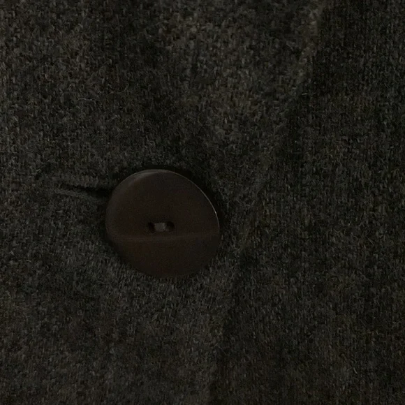 Sag Harbor 100% Wool Heathers Charcoal One Button Blazer Jacket Size 14 - Picture 4 of 5